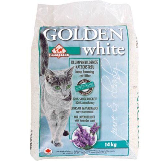 Golden White Katzen-Klumpstreu mit Lavendelduft