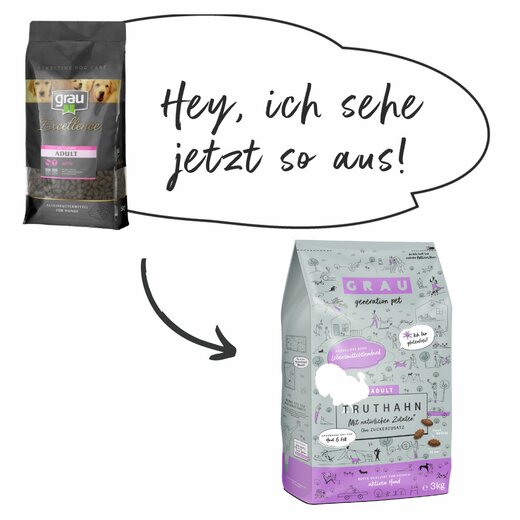 Grau Adult Truthahn 3 kg