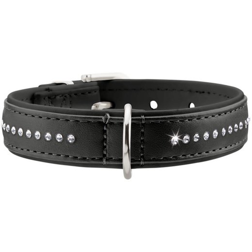 Hunter Halsband Modern Art Luxus Gr. 42: 32,0 - 38,0 cm, Farbe:schwarz/schwarz