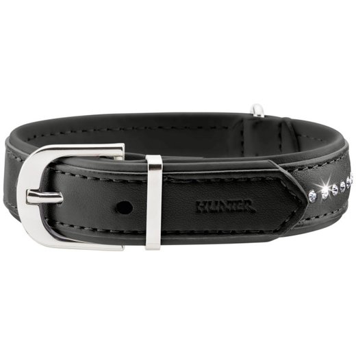 Hunter Halsband Modern Art Luxus Gr. 42: 32,0 - 38,0 cm, Farbe:schwarz/schwarz