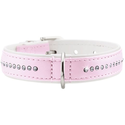 Hunter Halsband Modern Art Luxus Gr. 42: 32,0 - 38,0 cm, Farbe: rosa/wei