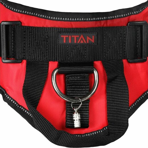 Hundegeschirr Titan Rot- S | A:20-22cm B:44-50cm C:13cm x 25mm