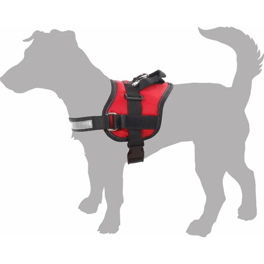 Hundegeschirr Titan Rot- S | A:20-22cm B:44-50cm C:13cm x 25mm