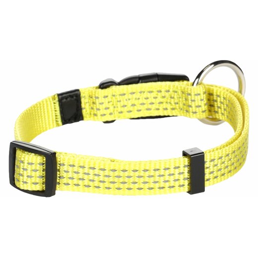 Halsband Len Fluo gelb - S: B15mm x L30-45cm