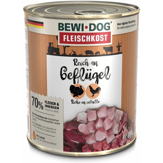 BEWI DOG fleischkost reich an Geflgel - 800 g
