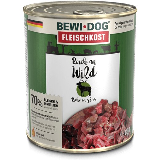 BEWI DOG fleischkost reich an Wild - 800 g