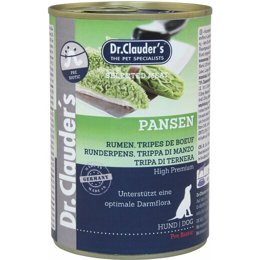 Dr. Clauders Dog Selected Meat Prebiotics Pansen 400 g