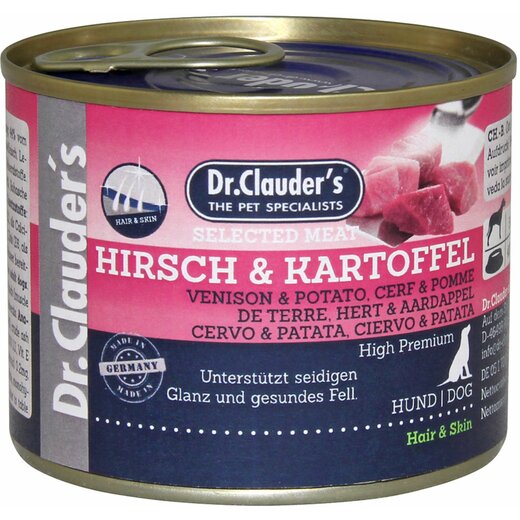 Dr. Clauders Dog Selected Meat Hair & Skin Hirsch & Kartoffel 200 g