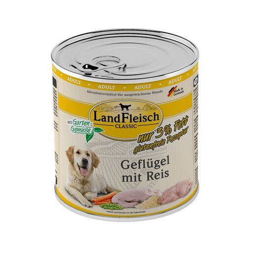 Landfleisch Dog Pur Geflgel & Reis extra mager - 800 g