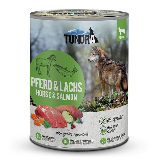 Tundra Hunde-Nassfutter Pferd & Lachs - 400 g