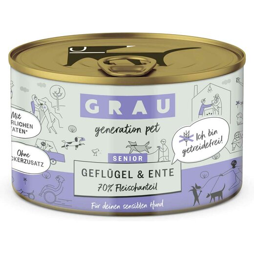 Grau Hund Geflgel & Ente (Senior) 200 g