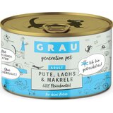 Grau Katzenfutter Pute, Lachs & Makrele