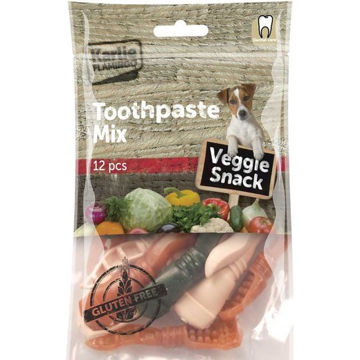 Beeztees Veggie Snack Zahnpastatube Mix 4 Stck  13cm