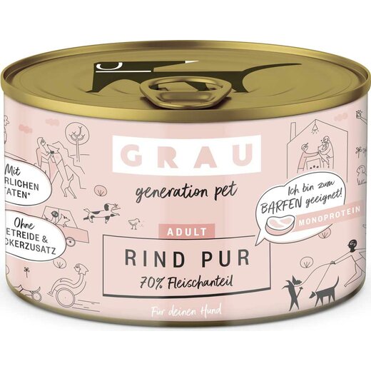 Grau Adult Rind Pur 200 g