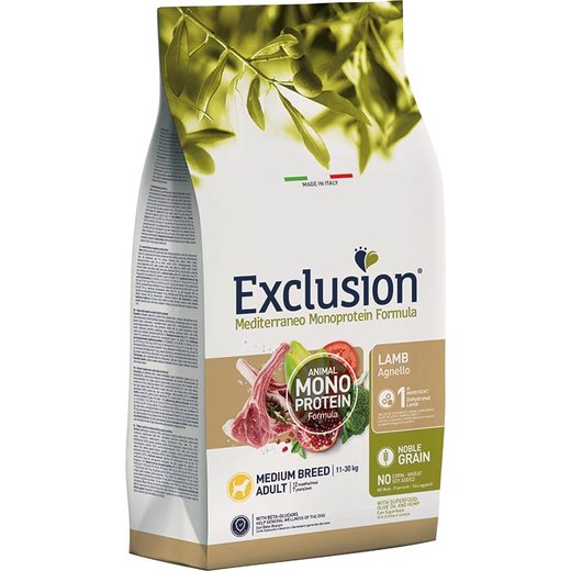 Exclusion Mediterraneo Noble Grain Adult Medium Lamm 12 kg