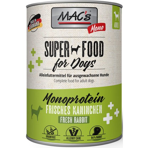 MACs Dog Mono Kaninchen 800 g