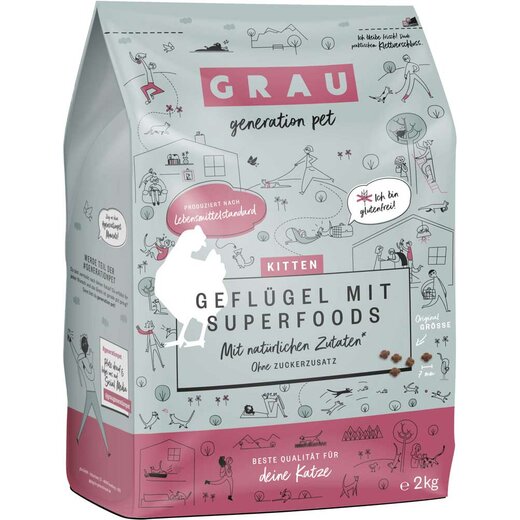 Grau Kitten Geflgel mit Superfoods 2 kg