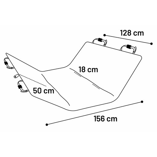 Hunde Autoschondecke Jort Rcksitz teilbar 156 x128 cm