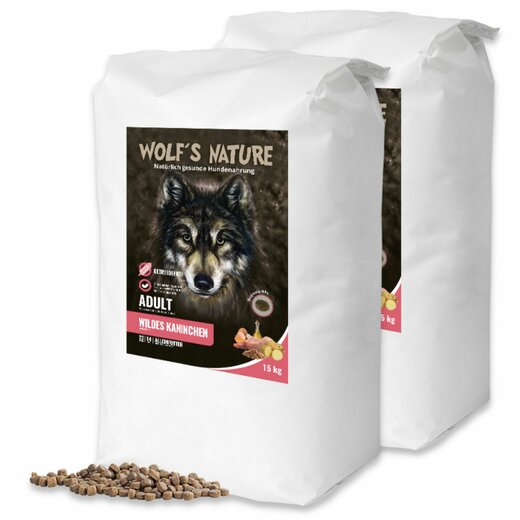 Wolfs Nature Wildes Kaninchen Sparpaket 2 x 15 kg