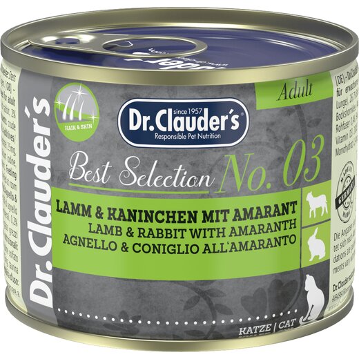 Dr.Clauders Best Selection Adult No3 Lamm & Kaninchen mit Amaranth 200 g