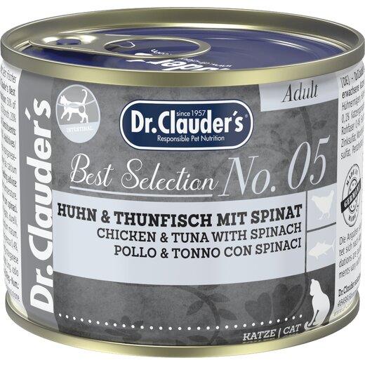 Dr.Clauders Best Selection Adult No5 Huhn & Thunfisch mit Spinat 200 g