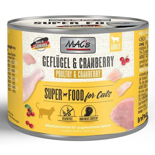 MACs Cat Geflgel, Rind & Cranberry 200 g