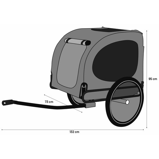 E-Bike Hunde-Fahrradanhnger Jolene gefedert, bis 40 kg