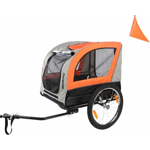 E-Bike Hunde-Fahrradanhnger Jolene gefedert, bis 40 kg grau-orange