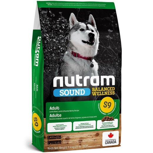 Nutram S9 Adult Dog Lamm - 11,4 kg (Verpackung beschdigt)